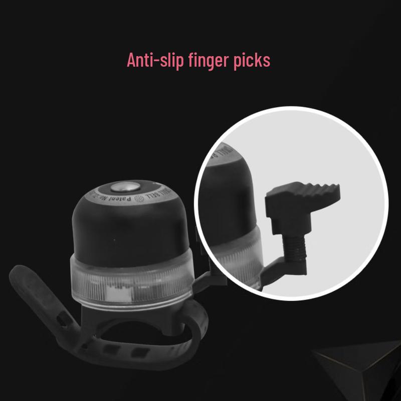 Lishi Rote Fahrradklingel mit Licht (2er-Pack)