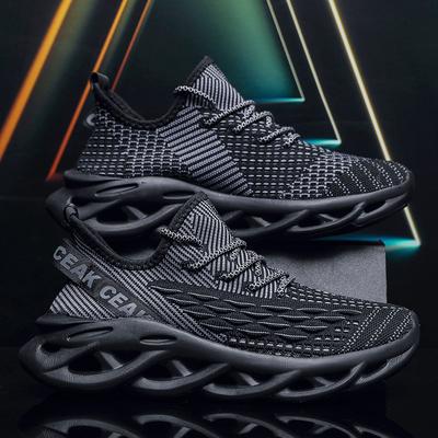 Large Size Sneakers, Fish Scale Blade Shoes, Technical Sense, Fly-woven Lightweight Running Shoes