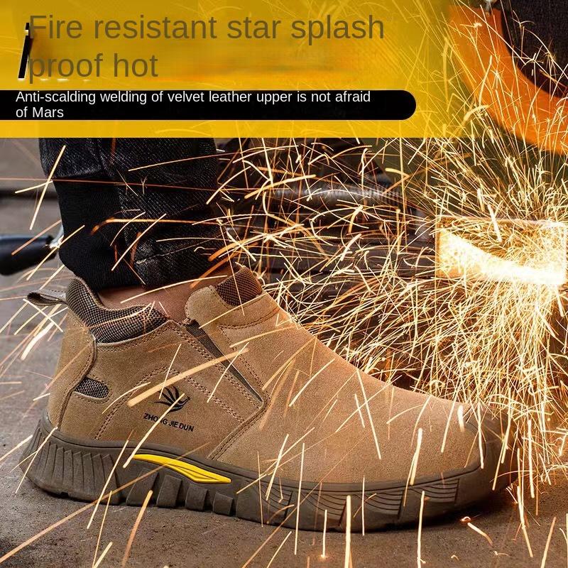 Labor Insurance Shoes Wear-resistant, High Temperature Resistant, Safe, Anti-smashing and Anti-piercing, Welder Work Shoes