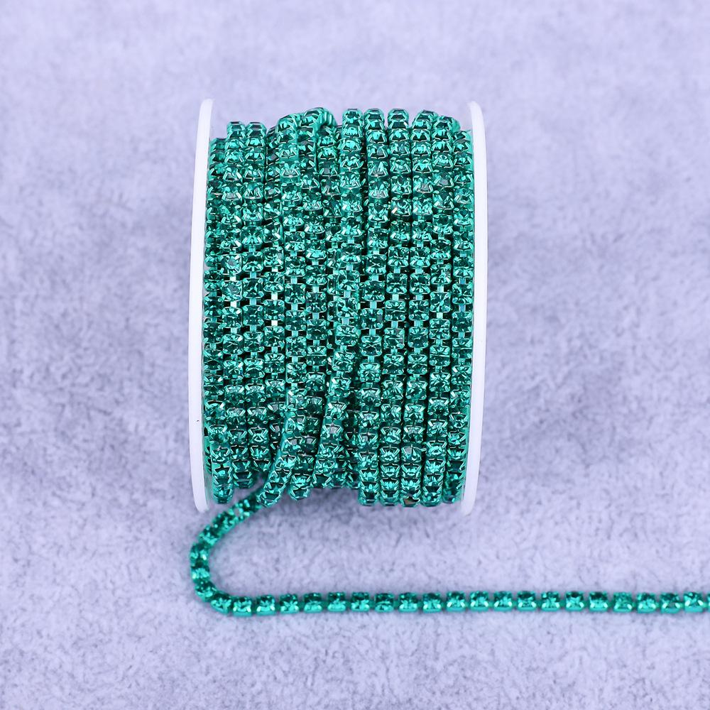 Electrophoresis Bottom Rhinestone Chain Colored Crystal Chain Diy Mobile Phone Case Claw Diamond Chain Jewelry Clothing Wedding Accessories