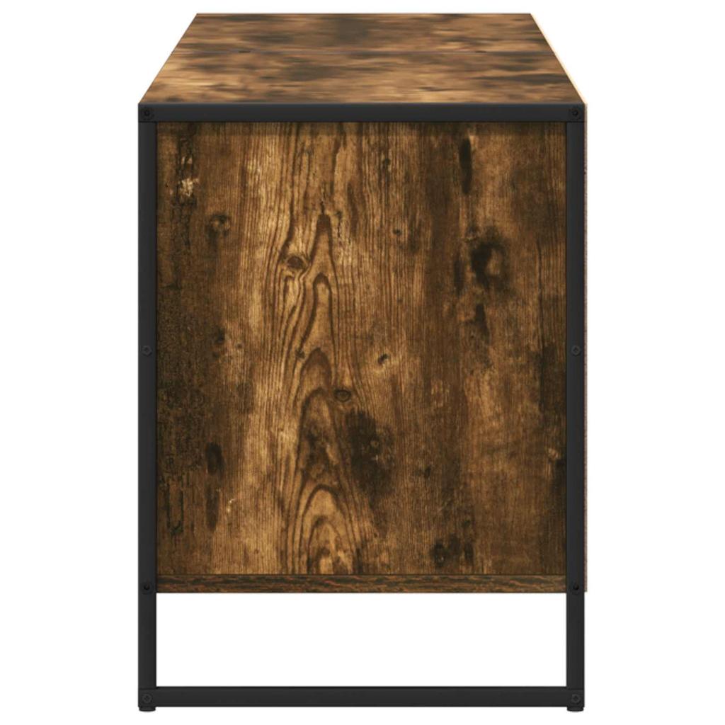 TV Stand 140 X 36 X 49.5 Cm Smoked Oak Engineered Wood