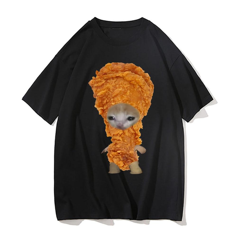 Funny Chicken Hamster T Shirt Men Women Clothes Fashion Harajuku Hip Hop Streetwear Summer 100% Cotton Short Sleeve Cute Tops