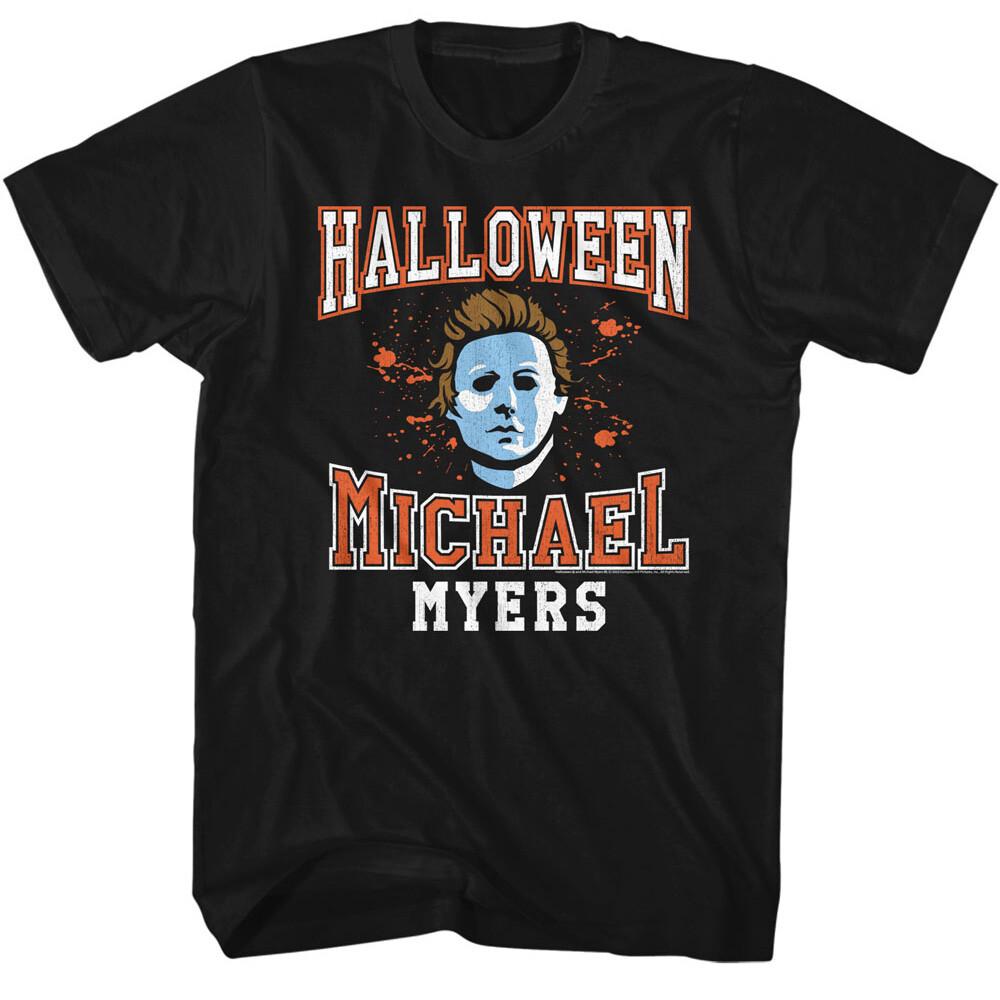 Halloween Horror Movie Michael Myers Varsity Style Blood Splatter Men T Shirt XXXXL