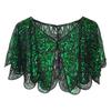 Sequins Lace Shawls Palaces Styles Women Shawls Sunscreen Hollows Out Cloak Tippet for Travel and Shopping