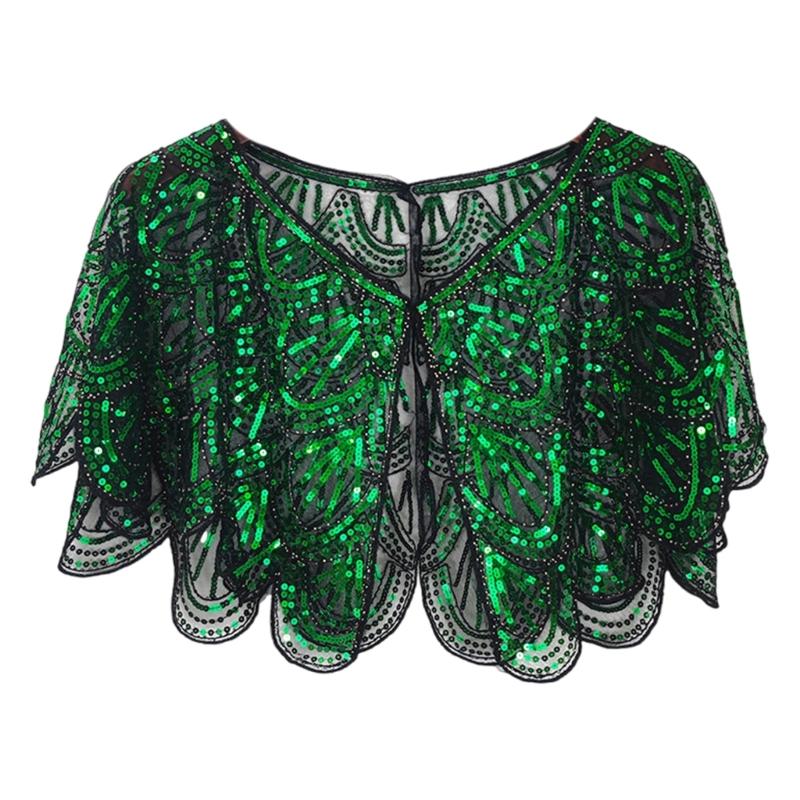 Sequins Lace Shawls Palaces Styles Women Shawls Sunscreen Hollows Out Cloak Tippet for Travel and Shopping