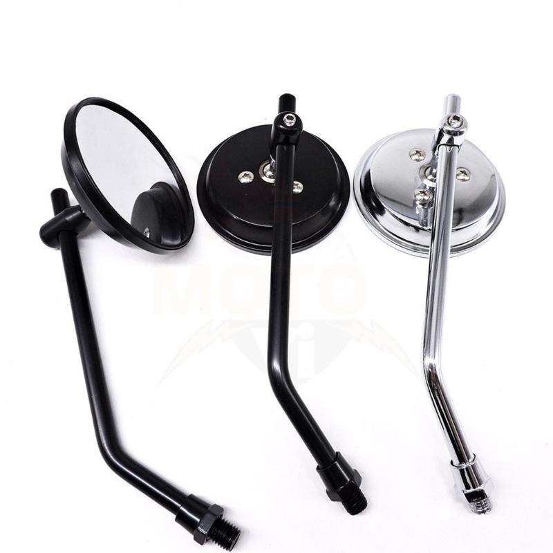 Broad View Retro Style Motorcycle Rearview Mirrors with Easy Installation and Broad View for Safe Commuting Easy Mounting