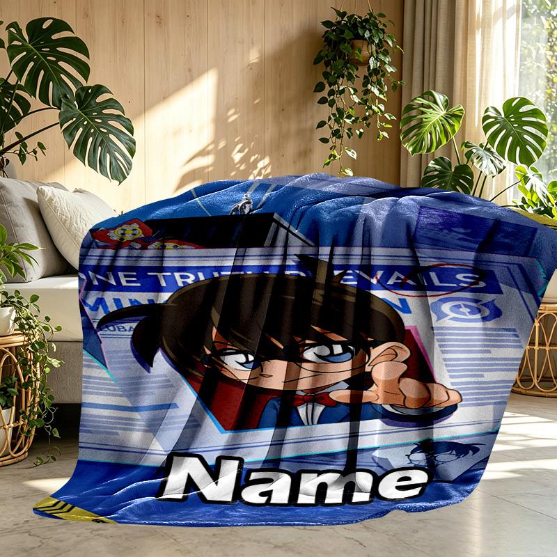Custom Name Personalized Anime Print Blanket, Home Decor, Bedroom, Sofa, Camping, Couch, Gifts for Birthday Christmas