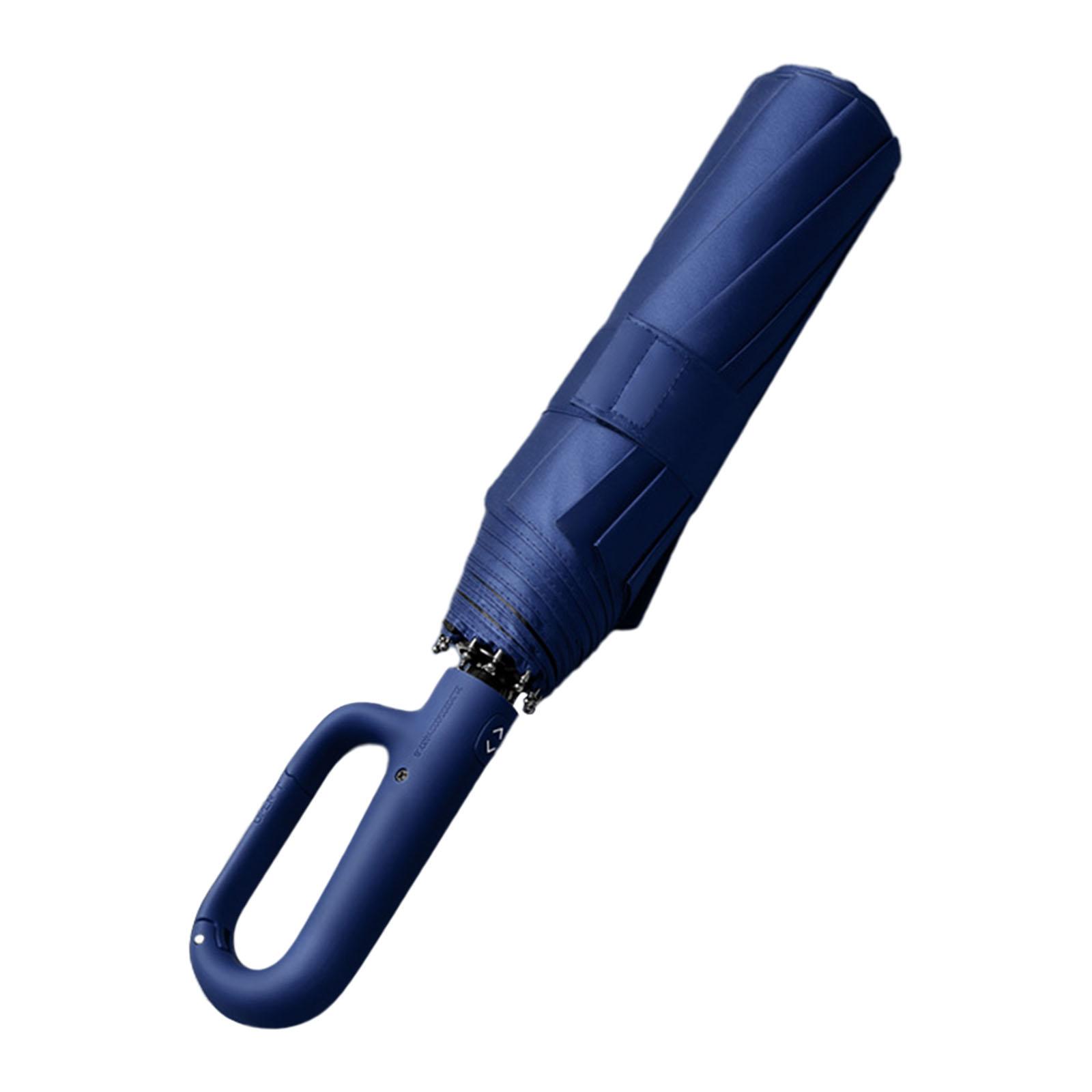 

Folding Rain Umbrella Travel Umbrella Open Umbrella Sun Protect Waterproof Automatic Umbrella Sun Umbrella for Beach Trips синий