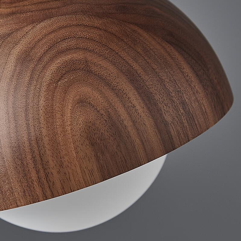 Walnut Wood New Chinese Style Ceiling Light