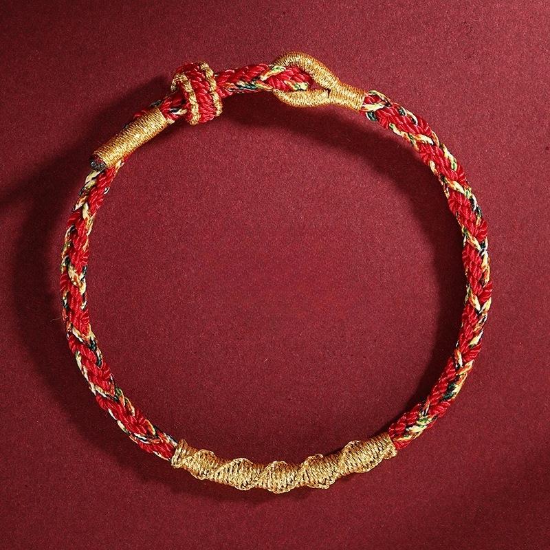 Hand-woven Adjustable Red String Bracelet Chinese Style Students Gifts