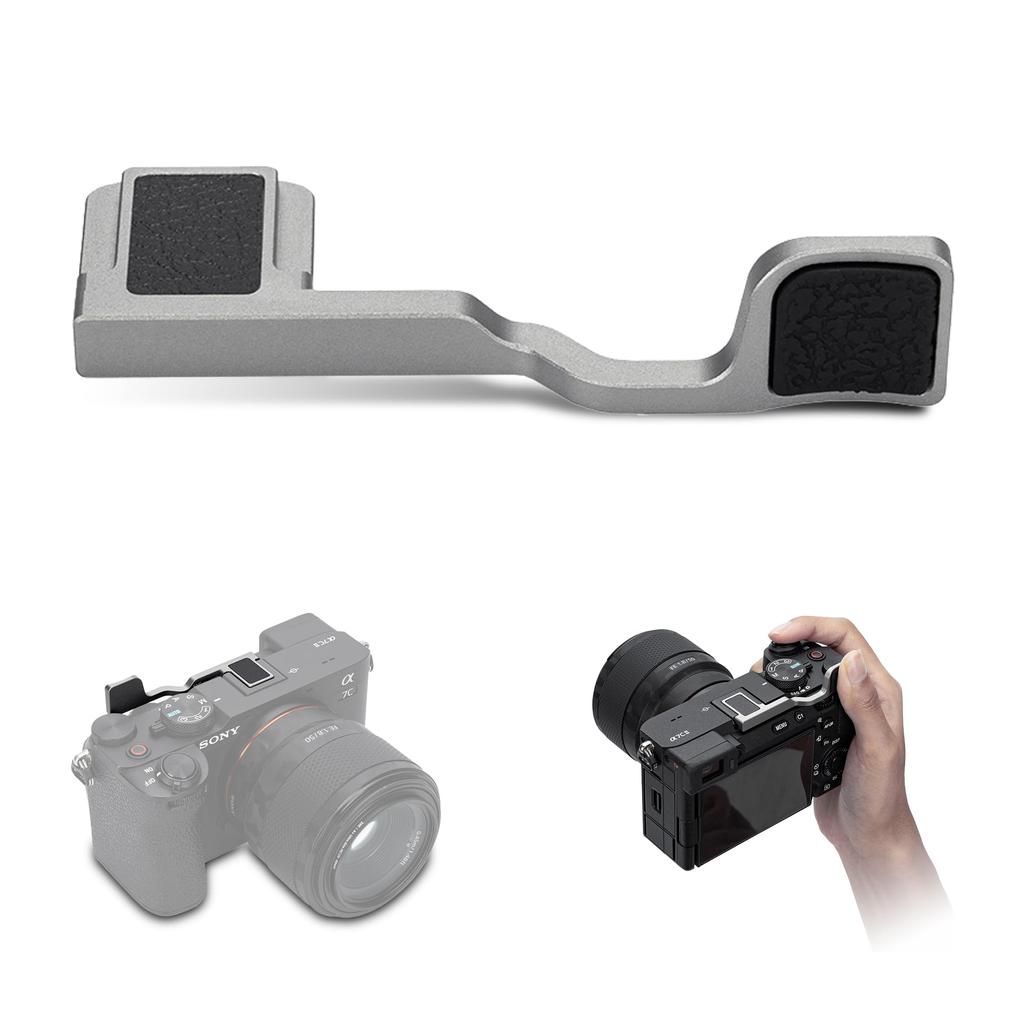 JJC Thumb Grip and Rest for Sony Easy To Enhances Camera Silver A7CII/A7CR Cameras, Attach, Grip,