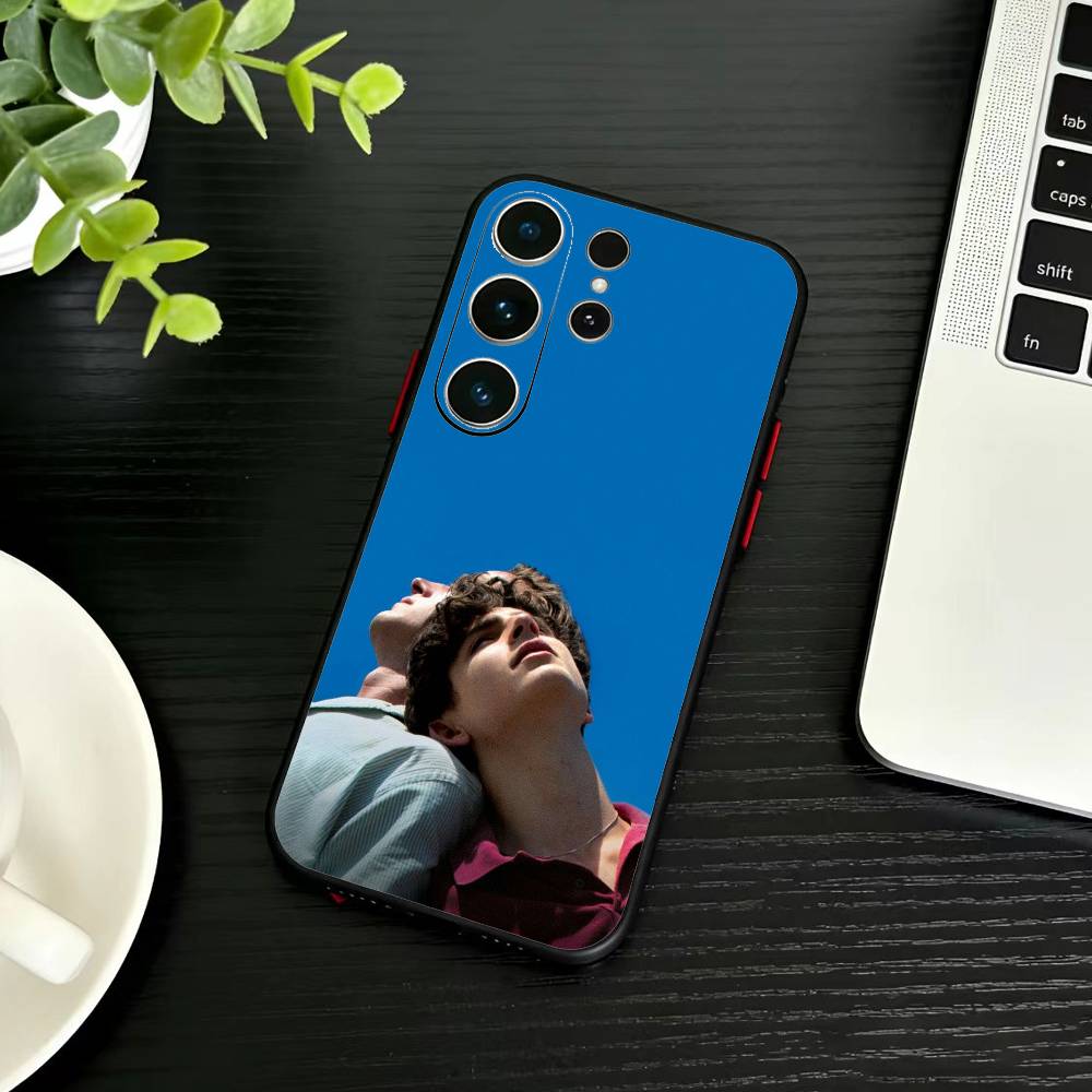 E-Timothee Chalamet Phone Case For Samsung S26,S25,S24,S23,S22,S30,S21,Ultra,Plus,FE 5G Black Soft Cover