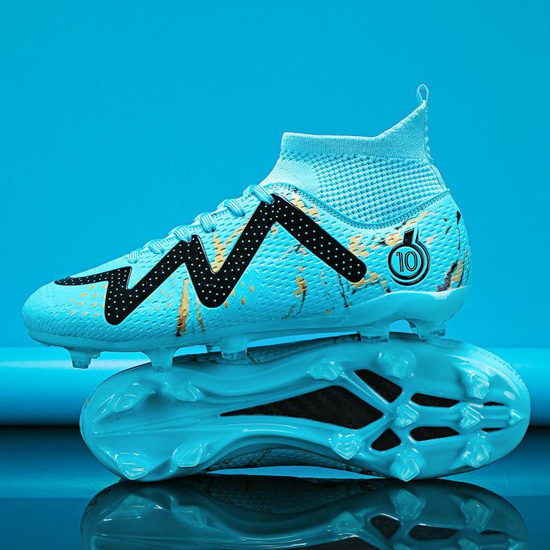 Grass new sports student adult training youth sports shoes women's outdoor high-top football shoes men's