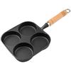 2025+ Uncoated Egg Frying Pan 4-Cups Thickened Egg Cooker Omelet Pan, Healthy Cast Iron Pancake Cooker for Breakfast