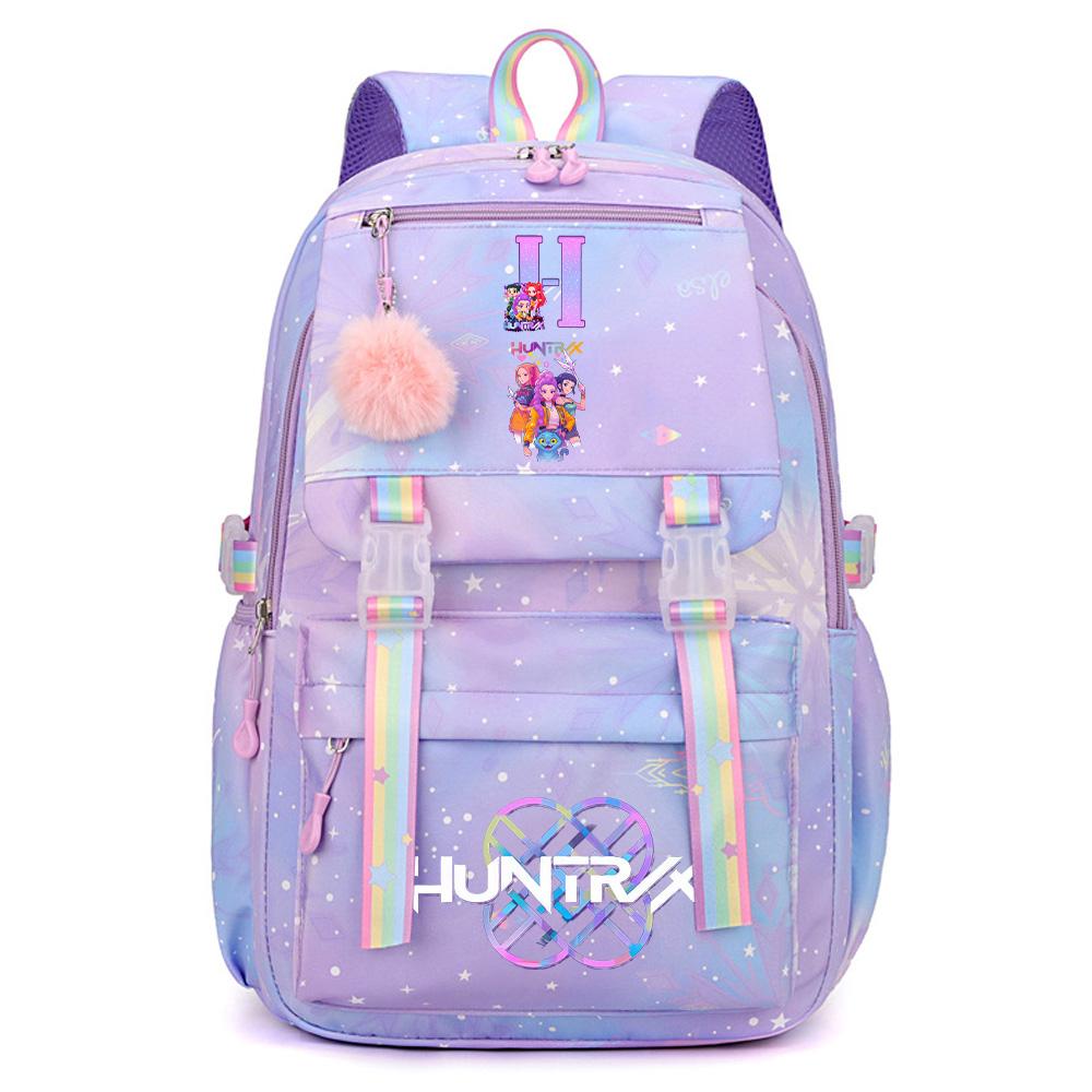 Anime Cute K-Pop Demon Hunters Printed Backpack Teenger Student Girl Boy Schoolbag Bookbag Large Capacity Waterproof Travel Bag