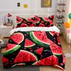 Watermelon Print Home Decoration Set Bedding Set with 1 Duvet Cover 2 Pillowcases Single Double King Queen, Gift