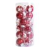 24pcs 6cm Painted Christmas Balls Set Christmas Tree Pendant  Indoor Outdoor Decoration