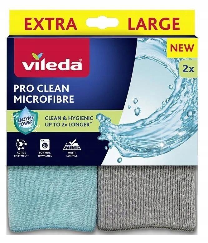 Ściereczka Z Mikrofibry Vileda Pro Clean Z Enzymami 2 Szt. Uniwersalna