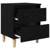 Nightstands 2 pcs Black Oak Effect 40 x 35 x 50 cm