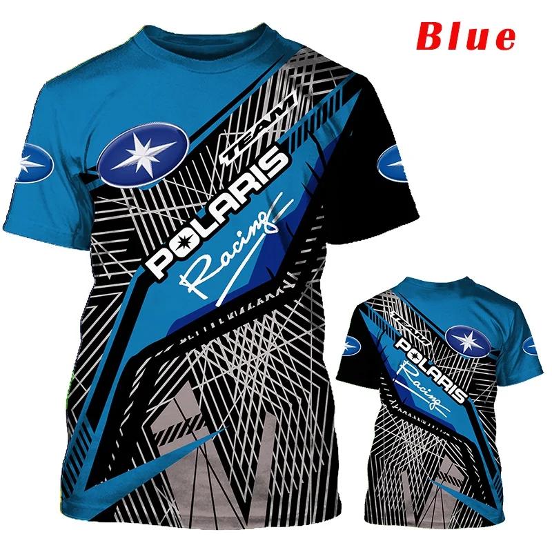 New Hot Selling 3D Polaris Logo Racing T-shirt Cool Printed Neutral Racing Team Men's T-shirt