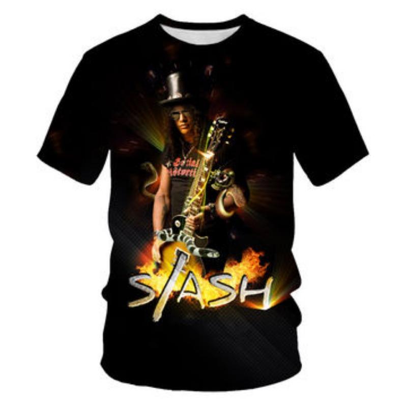 Popular Men's New Living Dead 3 D Printing Rock Round Collar Short Sleeve T-shirt Fashion Leisure T-shirt of Heavy Metals