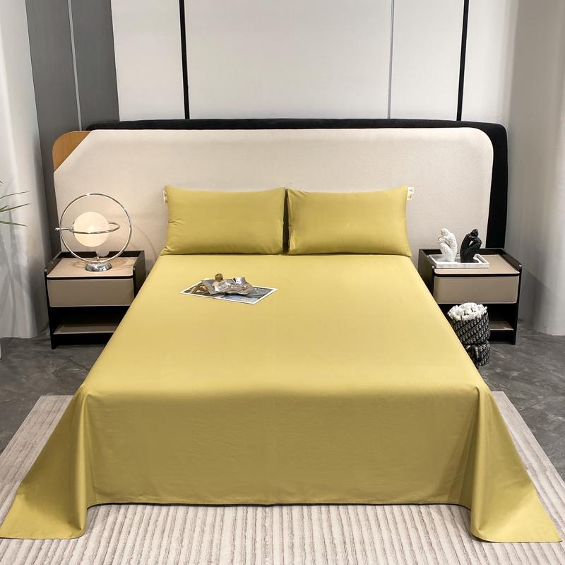 Cotton Bed Flat Sheet for Double Bed Plain Solid Color Top Sheets Single/Queen/King Flat Bedsheets Home Bed Linen Sheets