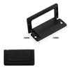2Pcs Drawer Concealed Folding Handle Cabinet Hidden Pull Zinc Alloy Black Flat Cupboard Handles Furniture Hardware Accessories