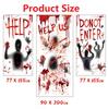 Big Removable Happy Halloween Stickers Blood Hands Halloween Decorations for Home Bathroom Toilet Horror Windows Wall Stickers