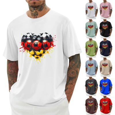 Bavlněné unisexové letní tričko s potiskem Unisex volný ležérní top s krátkým rukávem