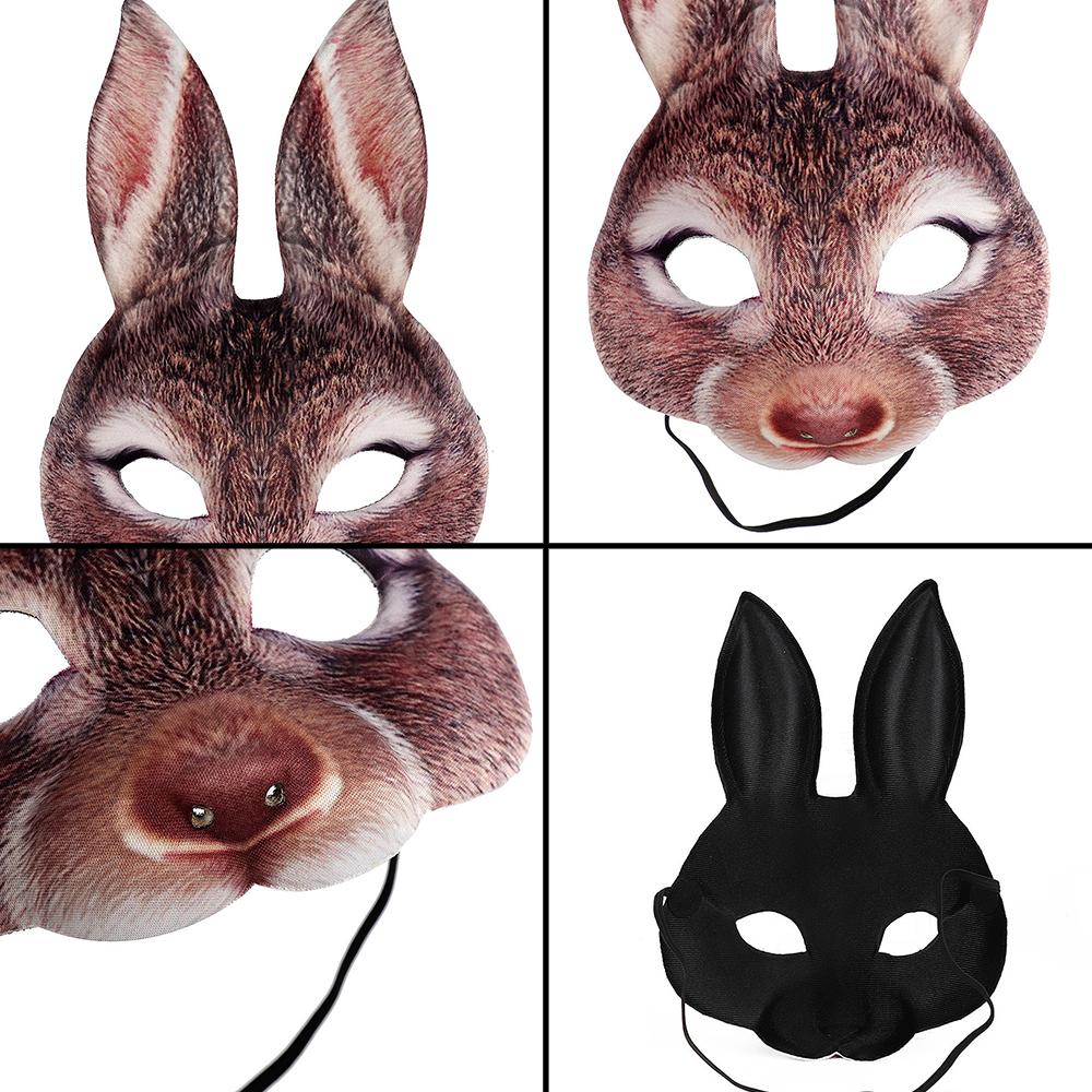 Dierenmasker 3D Realistisch Halve Gezicht Masker Halloween Carnaval Maskerade Verjaardagsfeest Spel Cosplay Kostuum Accessoires Rekwisieten