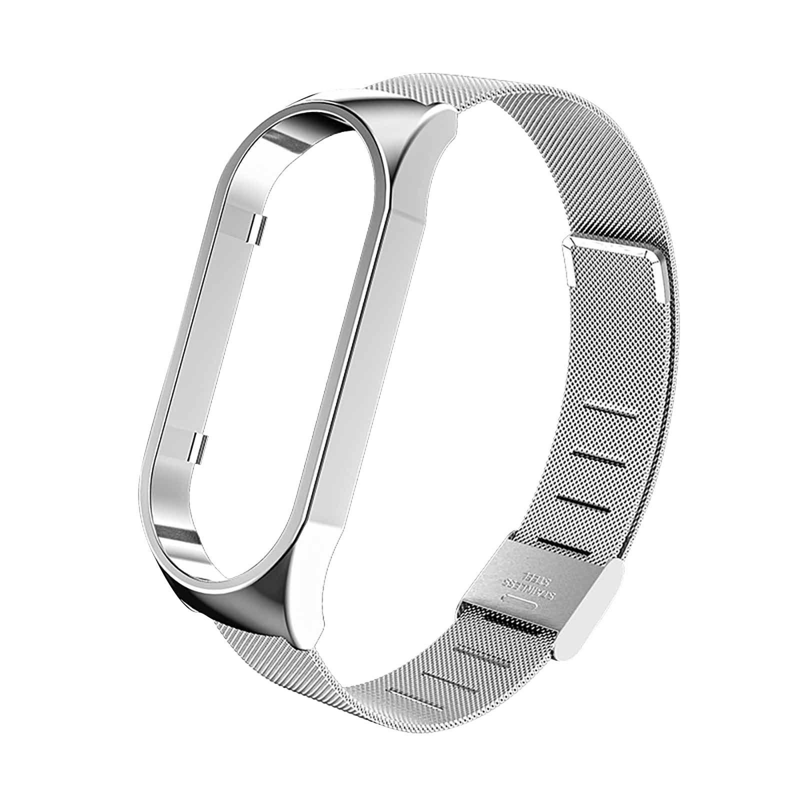 

(скайп)Для Mi Band 7 металлический ремешок для Xiaomi Mi Band 7 6 5 4 3 браслет безвинтовой браслет всех серий Xiaomi Mi Band 7 Xiomi MiBand браслет One Size серебряный