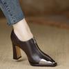 Fashion Women High Heel Loafers Pointed Toe Sexy Shoes Retro Fad Designer 2024 New Brand Luxury Sandals Hot Sale Zapatillas De Mujer