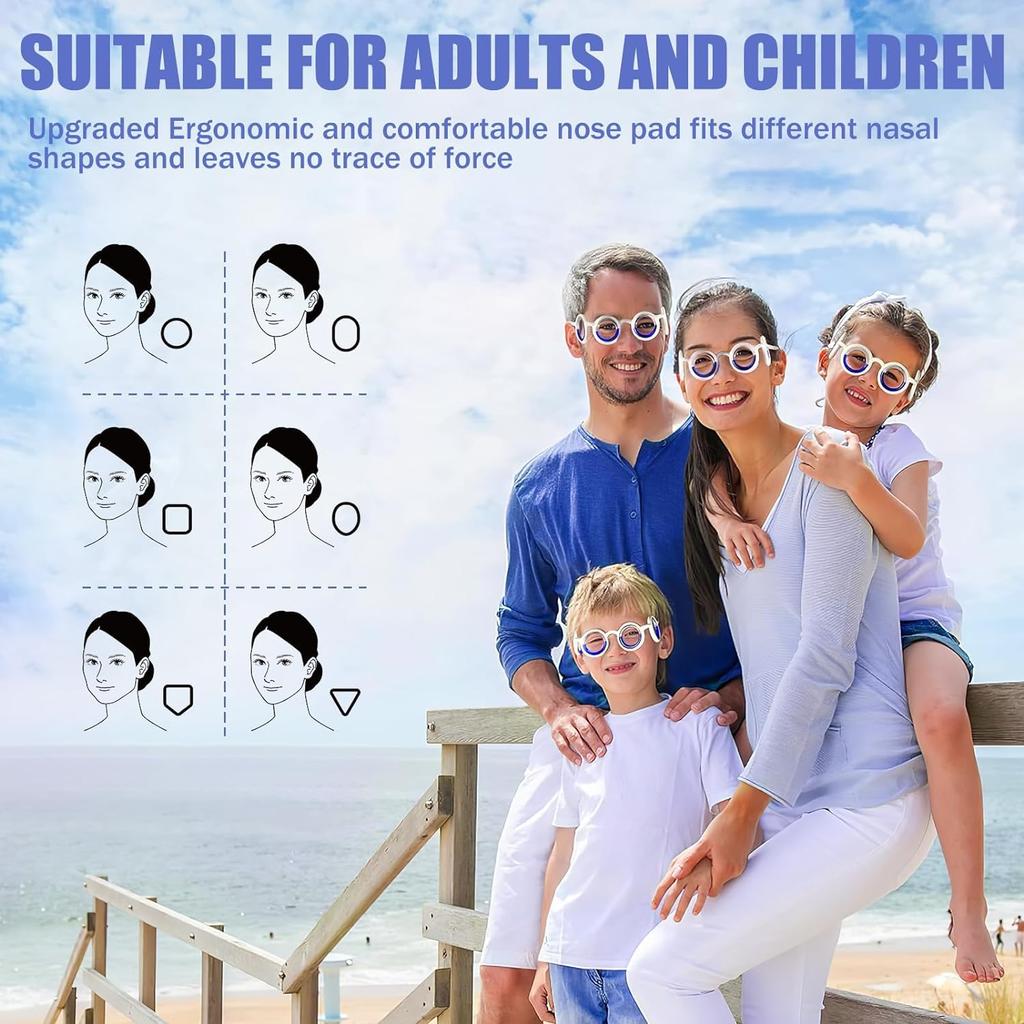 SHOPONIL Anti-Reisekrankheit Intelligente Brille, Ultraleichte Tragbare Übelkeitslinderung, Reduziert Flugkrankheit Seekrankheit für Sport Reisen Gaming, Nein