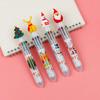 Creative Christmas 6-Color Ballpoint Pen with Cartoon Santa Claus - Ideal for Holiday Journaling and Student Prizes.