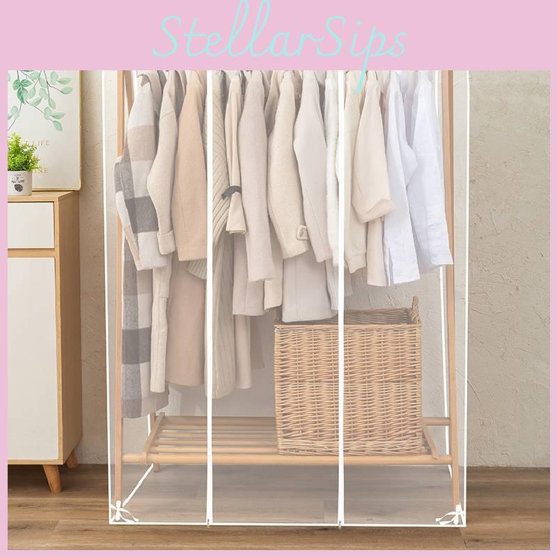 Large Transparent Peva Garment Dust Cover Heavy Duty Waterproof Storage Protector For Clothes In Modern Style