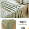 100% Cotton Single Bed Sheet Set Lightweight Breathable Student Dorm Bedding With Pillowcase Stripe