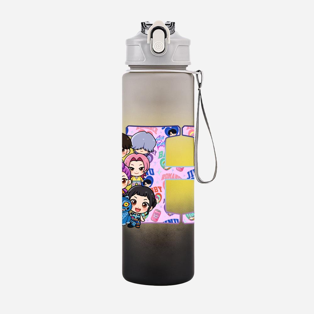 26 English Letter K-Pop Demon Hunters Printed Large Capacity Drinking Cup Portable Outdoor Sports Water Cup Children 750Ml Water Bottle Gift