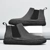 Fashion 2025 New Youth Teenage Chelsea Boots Leisure Walk Man Basic Boots Men Slip on Leather Ankle Boots Versatile Mens Casual Footwear
