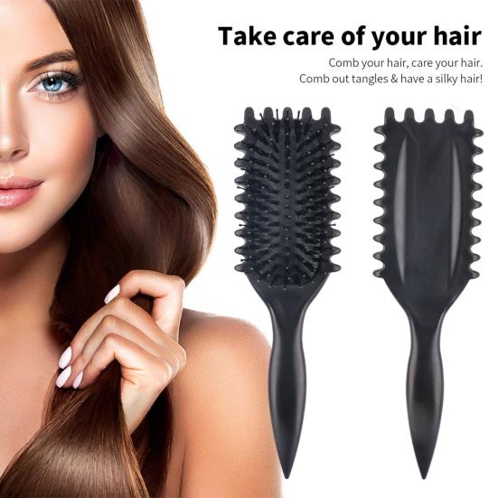 

Щетка для волос с мягкой щетиной для массажа кожи головы, женская расческа для вьющихся волос, расческа для укладки волос, парикмахерский инструмент для девочек светло-коричневого