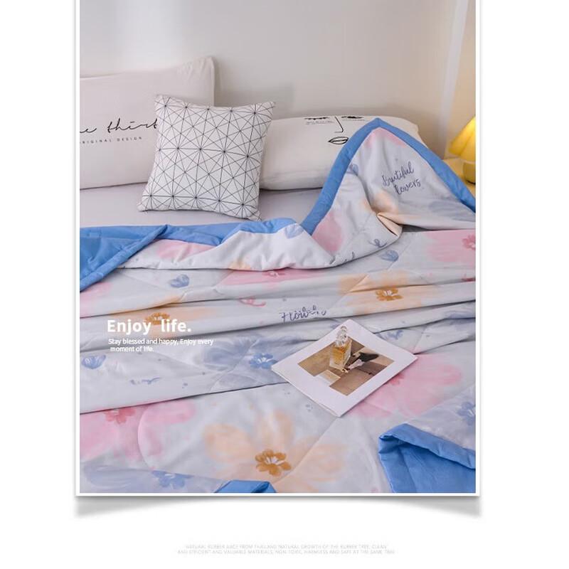 Red Bean Floral Cotton Summer Quilt