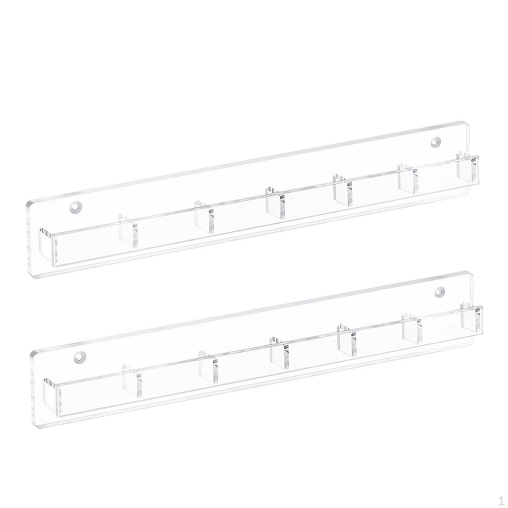 2x Acrylic Sunglasses Organizer Wall Glasses Holder Decorative 6 Slot Necktie with