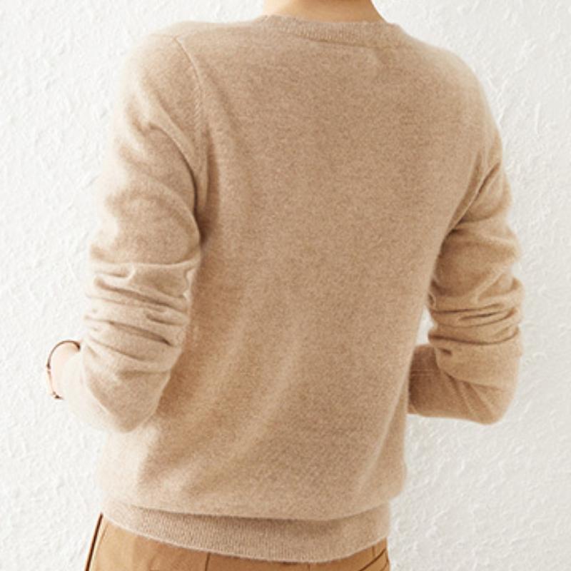 Women   Sweater O-neck Solid Pullovers Spring Slim Bottoming Shirt Long Sleeve Casual Pull  Jumpers