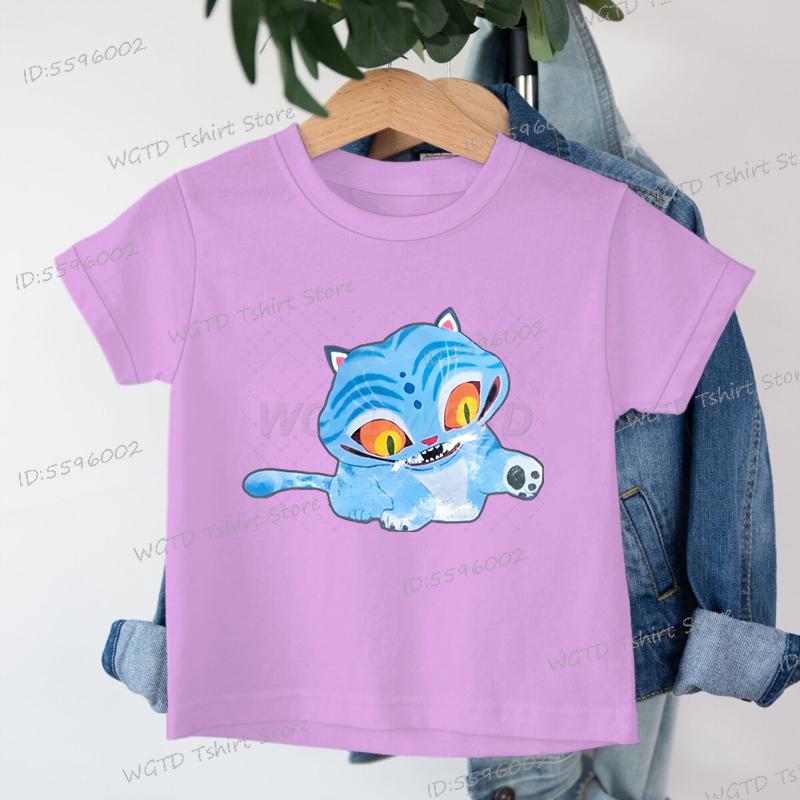 Magliette KPop Cacciatori di Demoni Tigre Nuova Stampa Cartone Animato T-shirt Bambini Cotone Morbido Bambina Bambino Maglietta Simpatica Stampa Tigre Abbigliamento Bambino