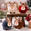 And Festive Cozy Large Wool Felt Reindeer Ornament With Charming Wooden Antlers