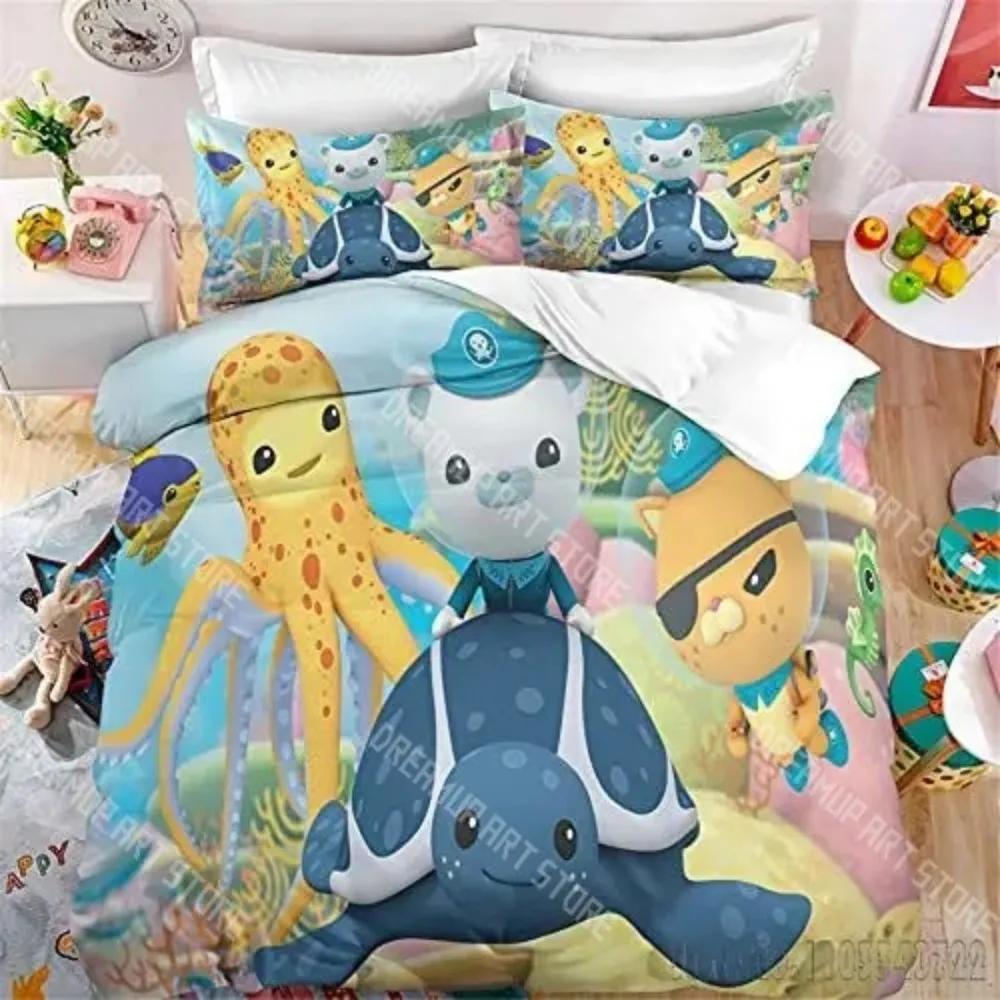 Admire Cartoon Octonauts Love Child Duvet Cover Set HD Comforter Cover For Kids Bedding Sets Bedclothes Bedroom Decor