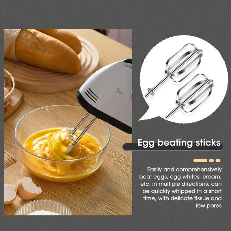 High Efficiency Handheld Electric Egg Beater Mixer Automatic Multi Function Kitchen Tool for Whisking Cream Egg White Baking