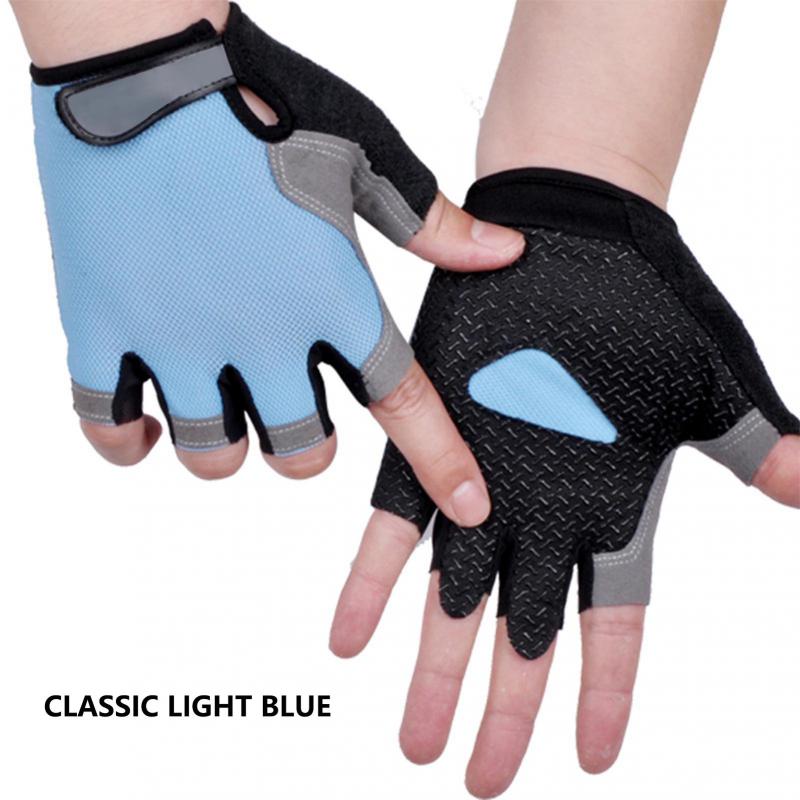 

FISH Fishing Gloves Half Finger Sun Protection Non Slip Outdoor Sports Gloves Breathable for Riding Fitness M