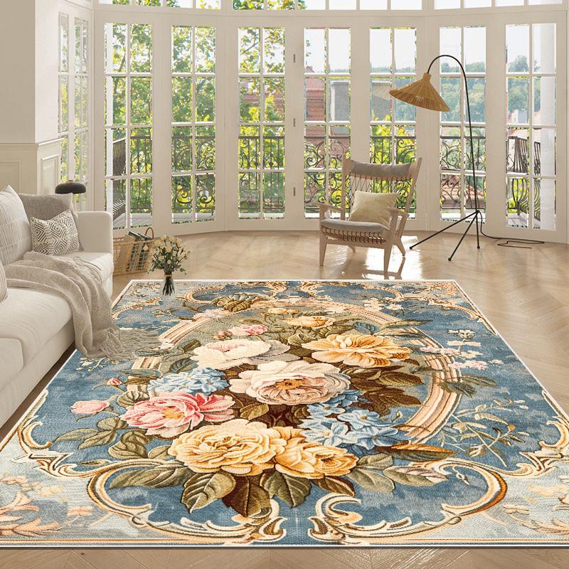 European Gorgeous Carpet Living Room Home Decoration Luxury Rugs for Bedroom Big Size Balcony Non-slip Floor Mat Washable Tapete