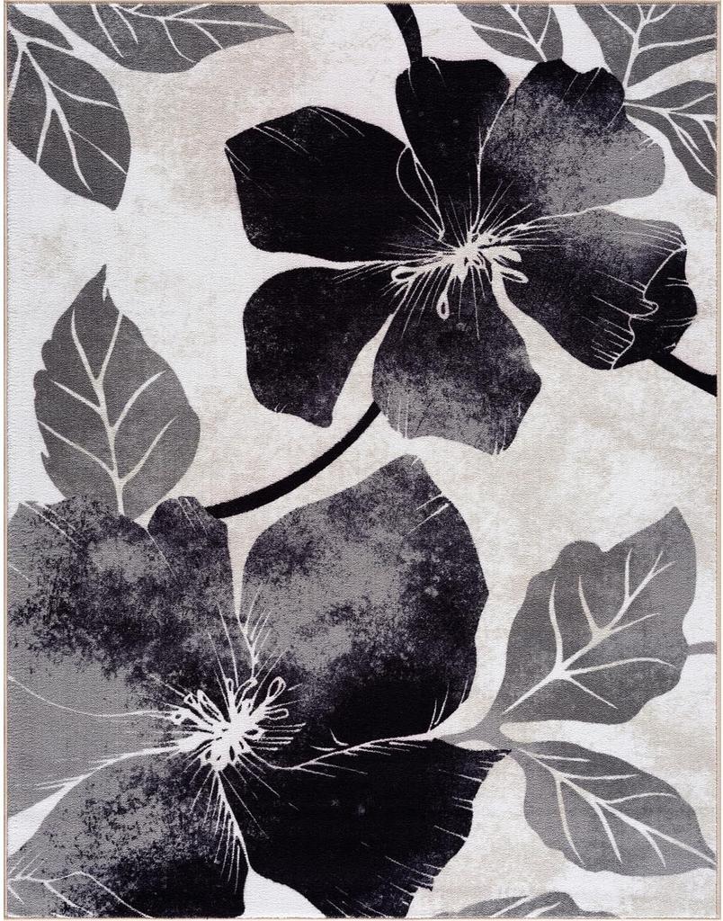 Moderner Wohndekor Teppich Nordischer Blumendruck Fußmatte Weich Wasserabsorbierend Rutschfest Teppich für Wohnzimmer Schlafzimmer Flur