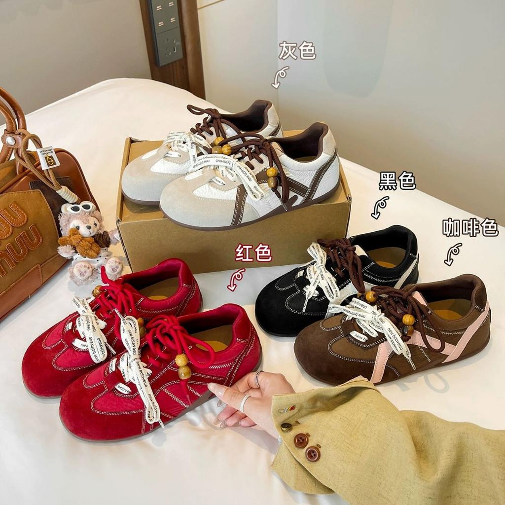 Cowhide Version Autumn New Retro Inner Height Increase Women's Double Lace-up Outdoor Casual Shoes
